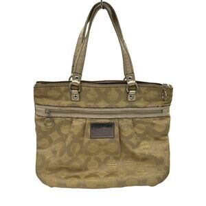 Coach OP Poppy Canvas Tote*Lurex Gold*2010 Bag from Poppy Collection*Gorgeous